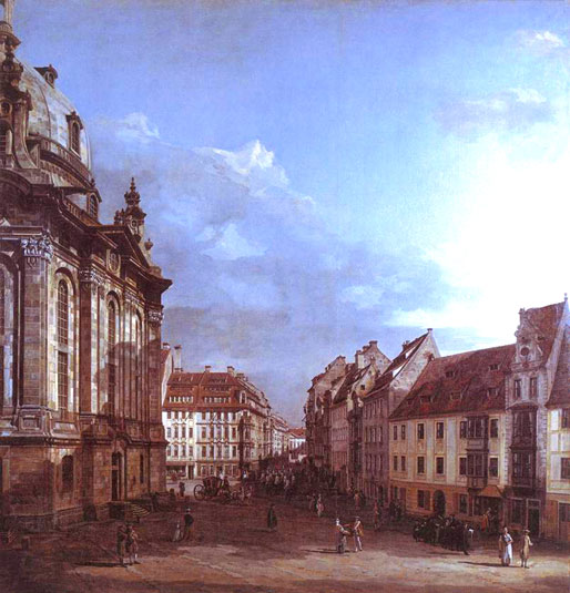 ベルナルド・ベロット　「ドレスデン」　193×186cm　　油彩　　1749-53年　ドイツ／ドレスデン国立美術館 所蔵