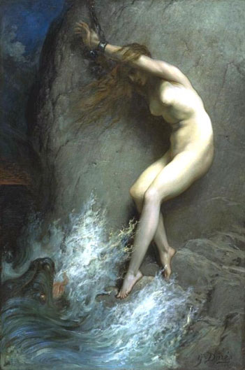 キュスターヴ・ドレ　ギリシア神話を主題にした油彩画 「アンドロメダ」