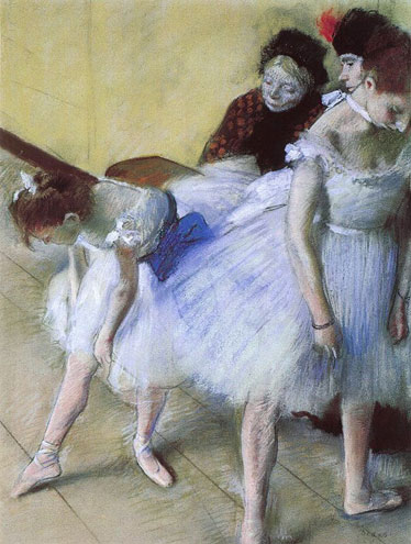 エドガー・ドガ　（1834-1917）　The Dance Examination　（ダンスの試験）　パステル　63×48cm　1880年　　デンバー美術館　（米国） 所蔵　　フランス印象派