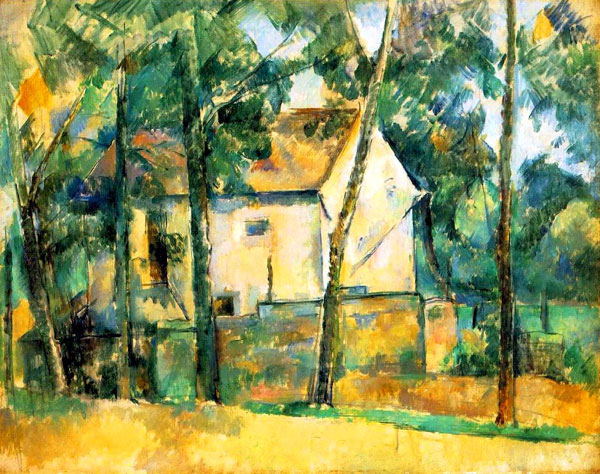 ポール・セザンヌ　（1839-1906　フランス）　Maison et arbres （House and Trees　家と木立ち）　油彩　65×81cm　1890-1894　バーンズ財団 （米国） 所蔵　フランス印象派