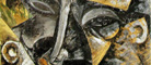 20世紀　イタリア未来派　画家・彫刻家 ウンベルト・ボッチョーニ　男の頭部のダイナミズム　（1914年／部分）