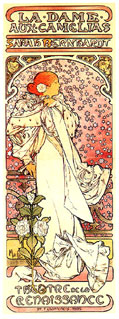 アルフォンス・ミュシャ作　椿姫のポスター　1896年