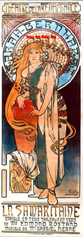 アルフォンス・ミュシャ作　サマリアの女のポスター　1897年