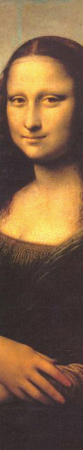 レオナルド・ダビンチ　『モナ・リザ（ジョコンダ）』（部分）　肖像画　ポプラの板に油彩　1503-06年