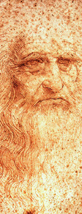 レオナルド・ダ・ビンチ　素描による自画像（部分）　1510頃-13年頃